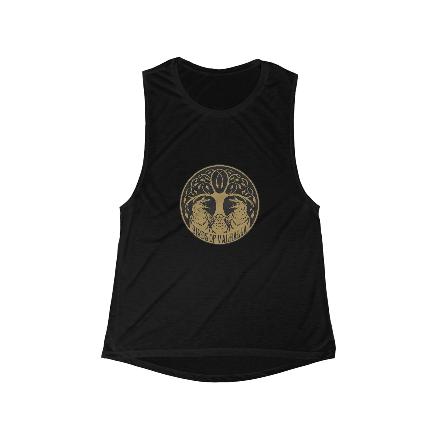 Women's Flowy Scoop Muscle Tank, Birds of Valhalla, Tank Top, Printify