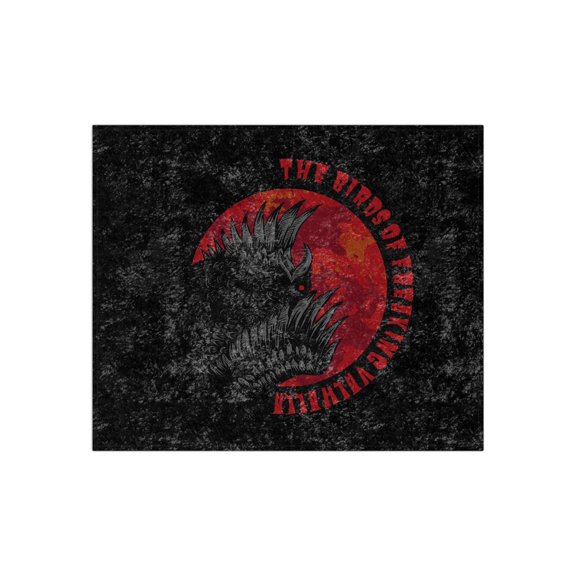Birds of Freaking Valhalla Crushed Velvet Blanket, Birds of Valhalla, Home Decor, Printify