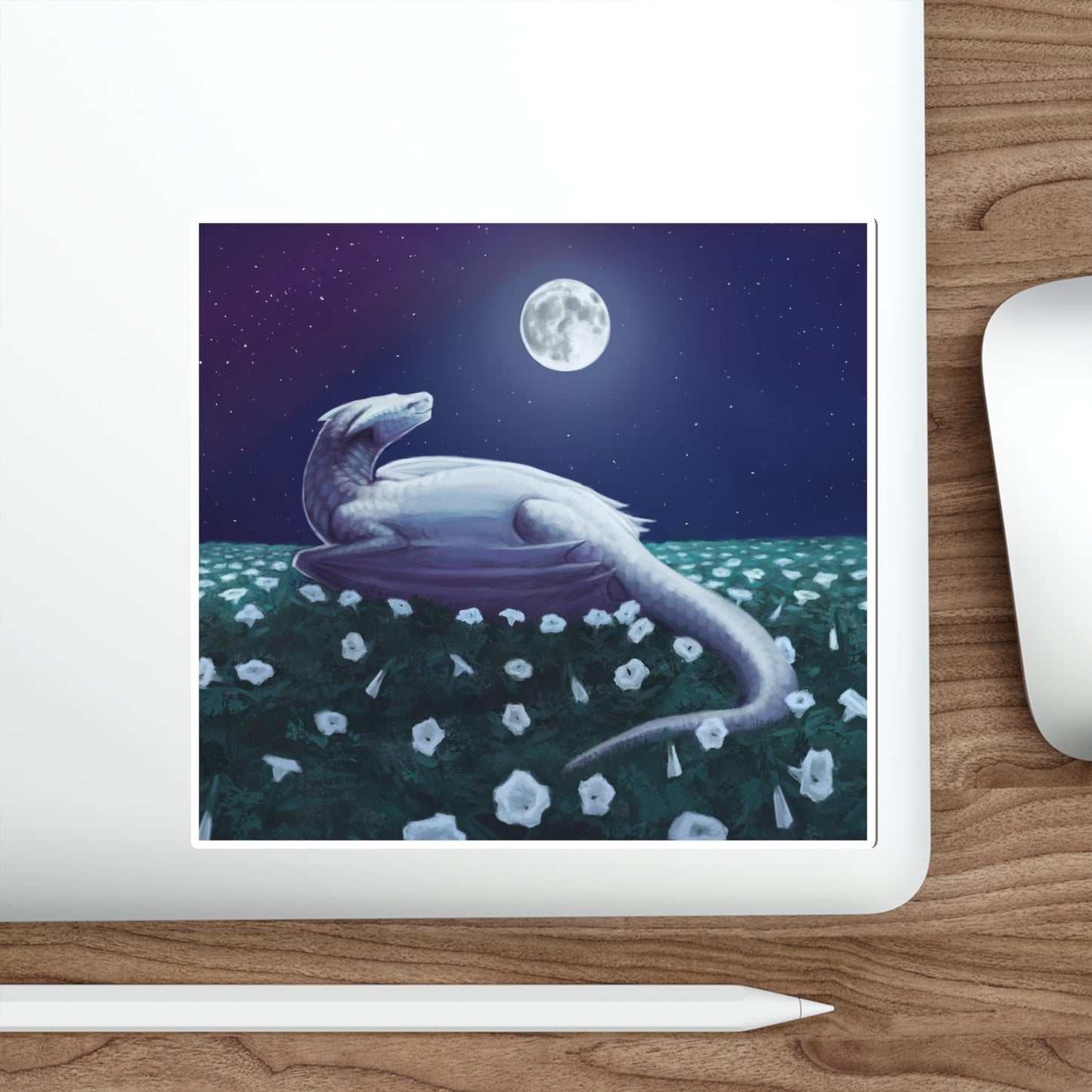 Dragons Blood Moonflower Nectar Die-Cut Stickers, Birds of Valhalla, Paper products, Printify