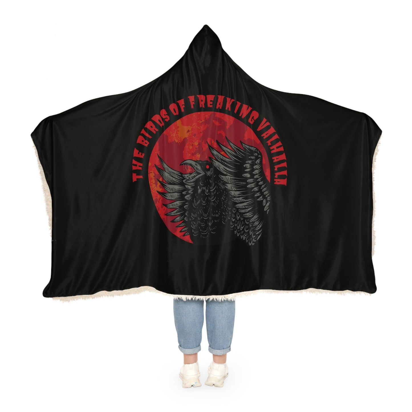 Birds of Freaking Valhalla Snuggle Blanket, Snuggie, Hoodie, Birds of Valhalla, All Over Prints, Printify