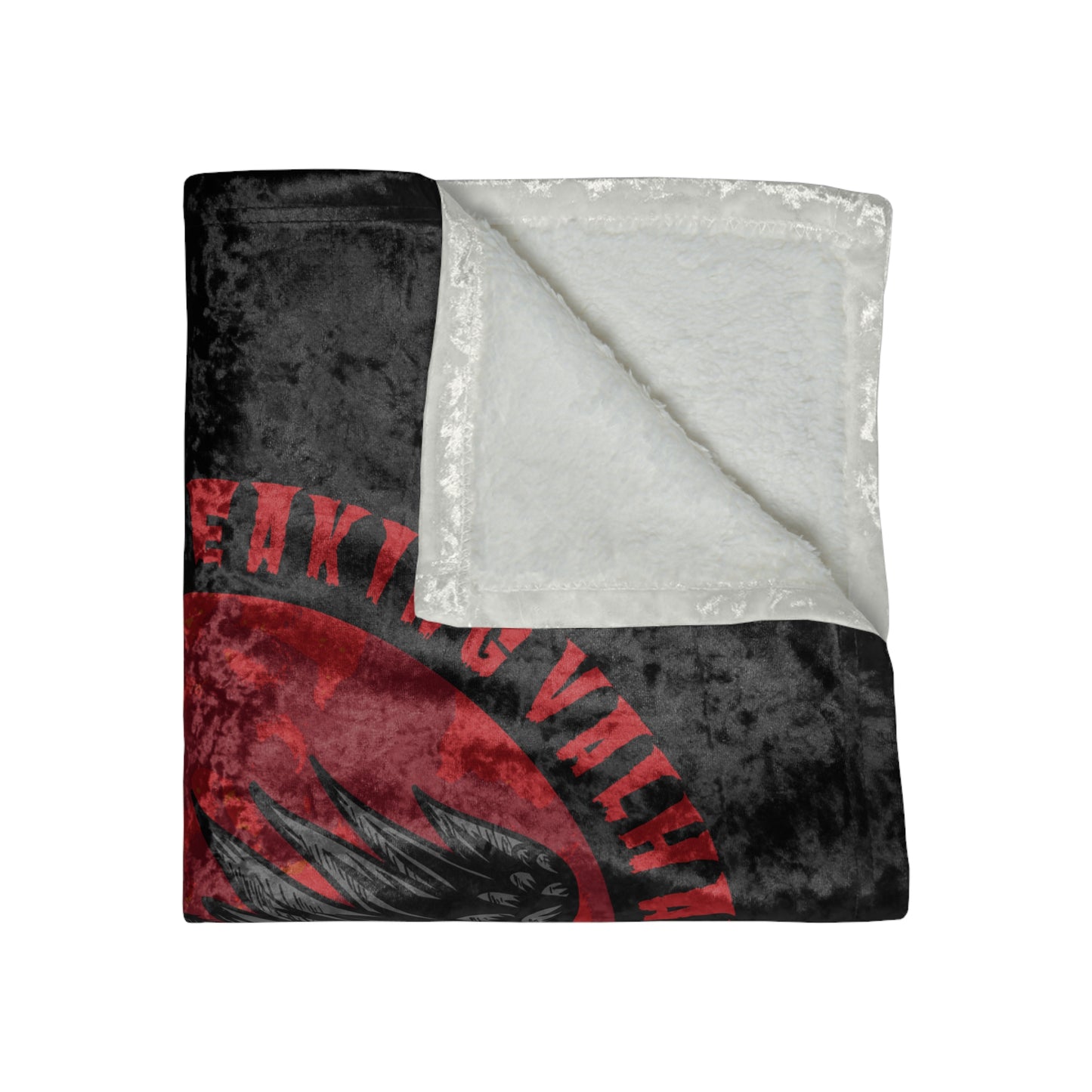 Birds of Freaking Valhalla Crushed Velvet Blanket, Birds of Valhalla, Home Decor, Printify
