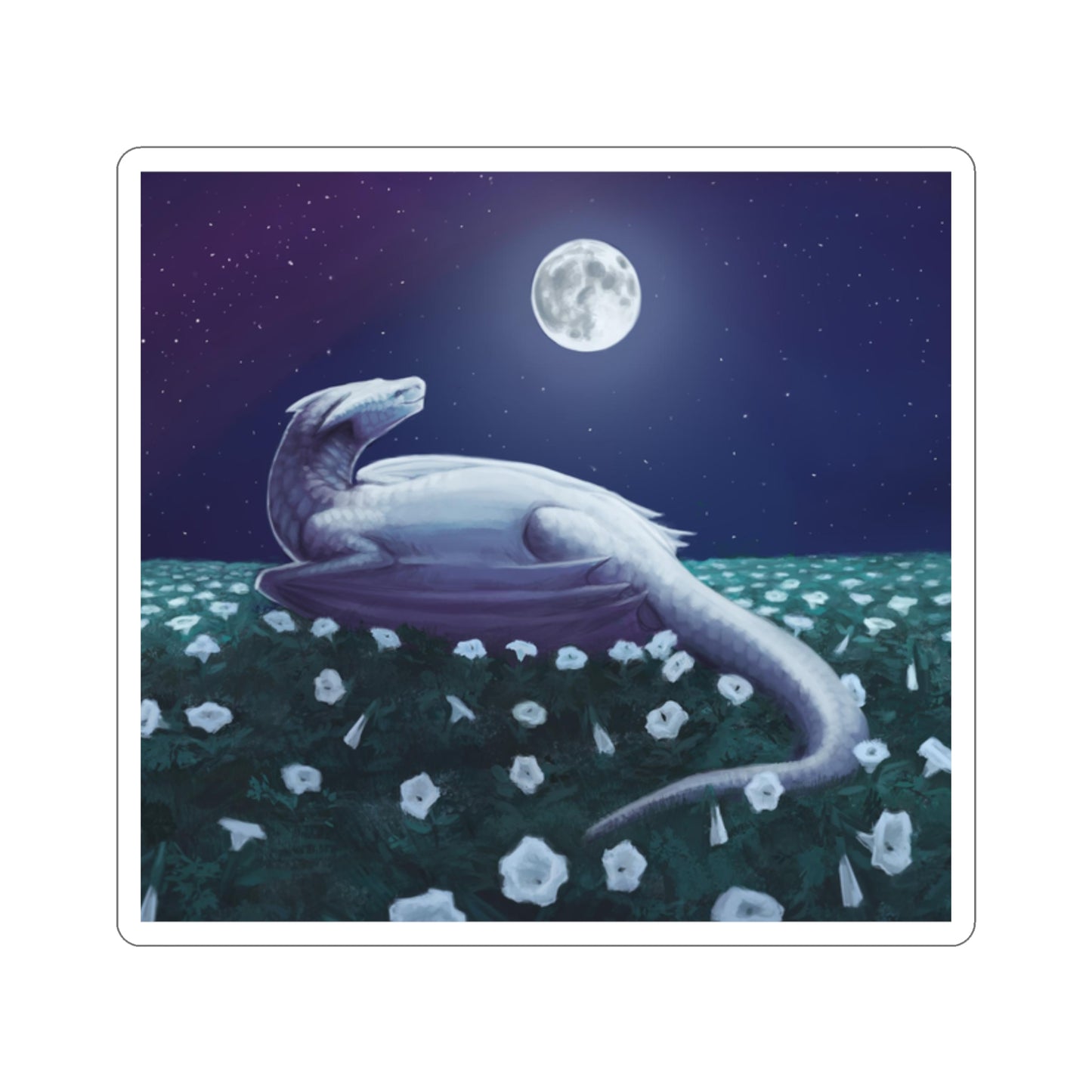 Dragons Blood Moonflower Nectar Die-Cut Stickers, Birds of Valhalla, Paper products, Printify