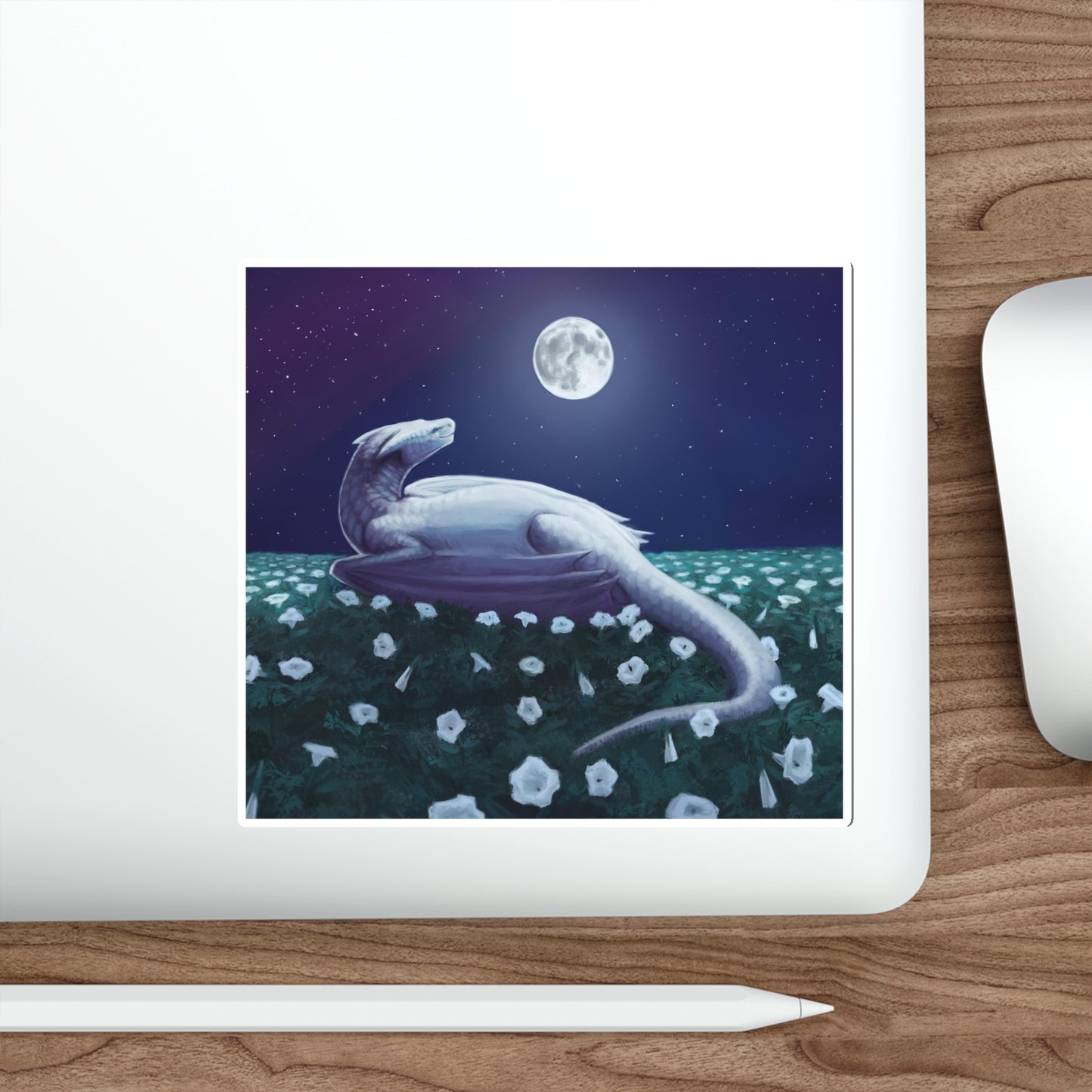 Dragons Blood Moonflower Nectar Die-Cut Stickers, Birds of Valhalla, Paper products, Printify
