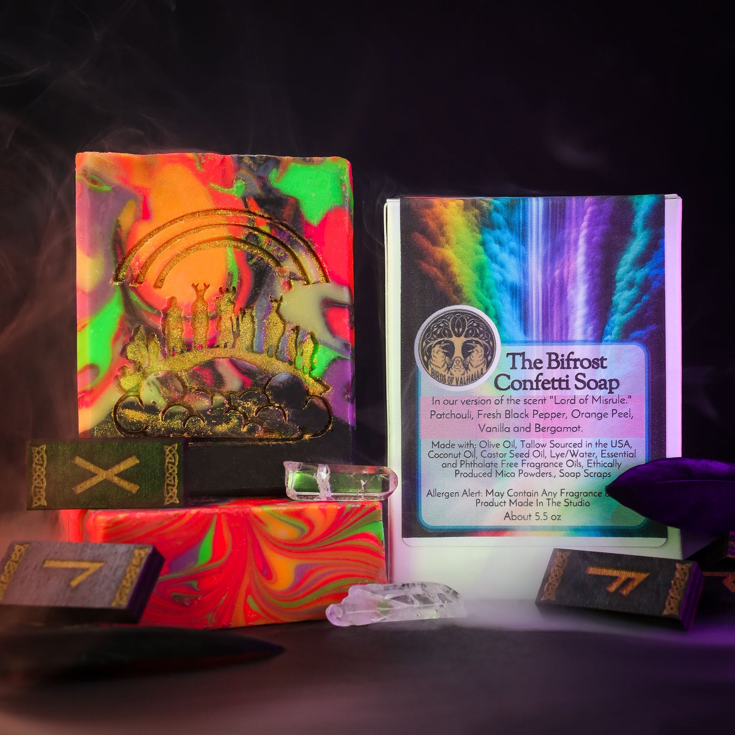 The Bifrost - Vanilla, Patchouli, and Black Pepper Soap, Birds of Valhalla, Bar Soap, Birds of Valhalla