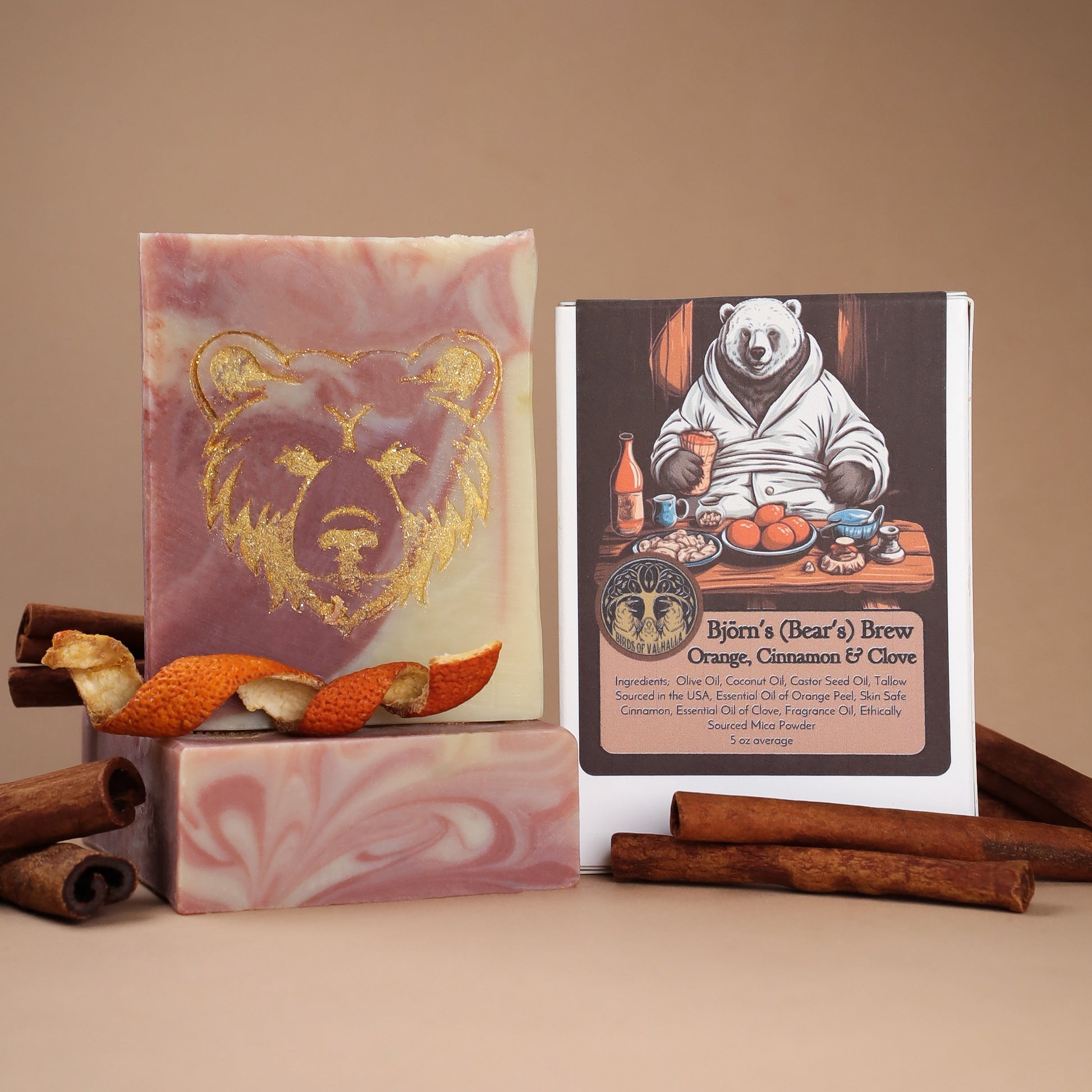 Björn’s Brew - Orange, Cinnamon & Clove, Birds of Valhalla, Signature Soap, Birds of Valhalla