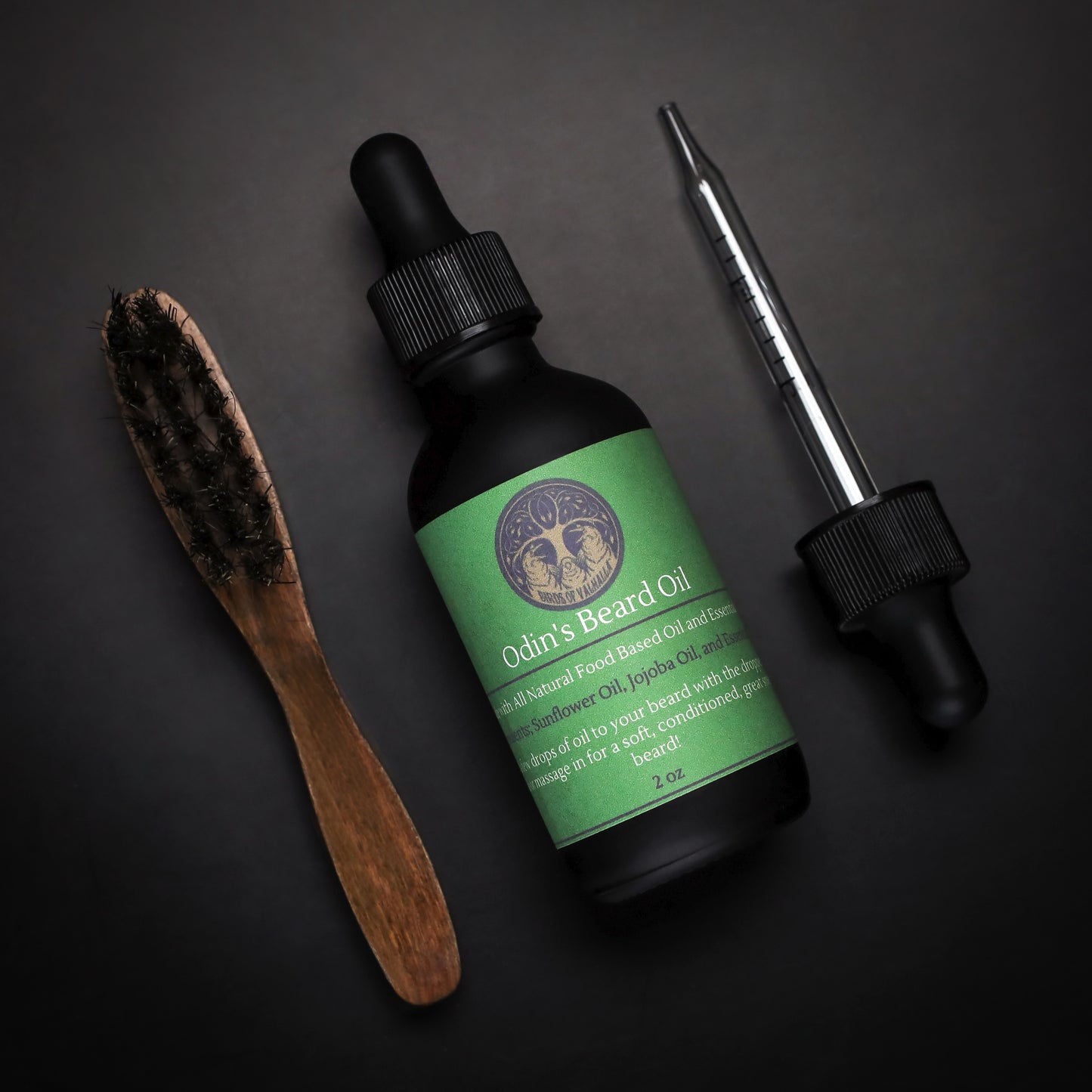 Odin’s Hair and Beard Oil, All Natural Ingredients, Birds of Valhalla, Limited, Birds of Valhalla