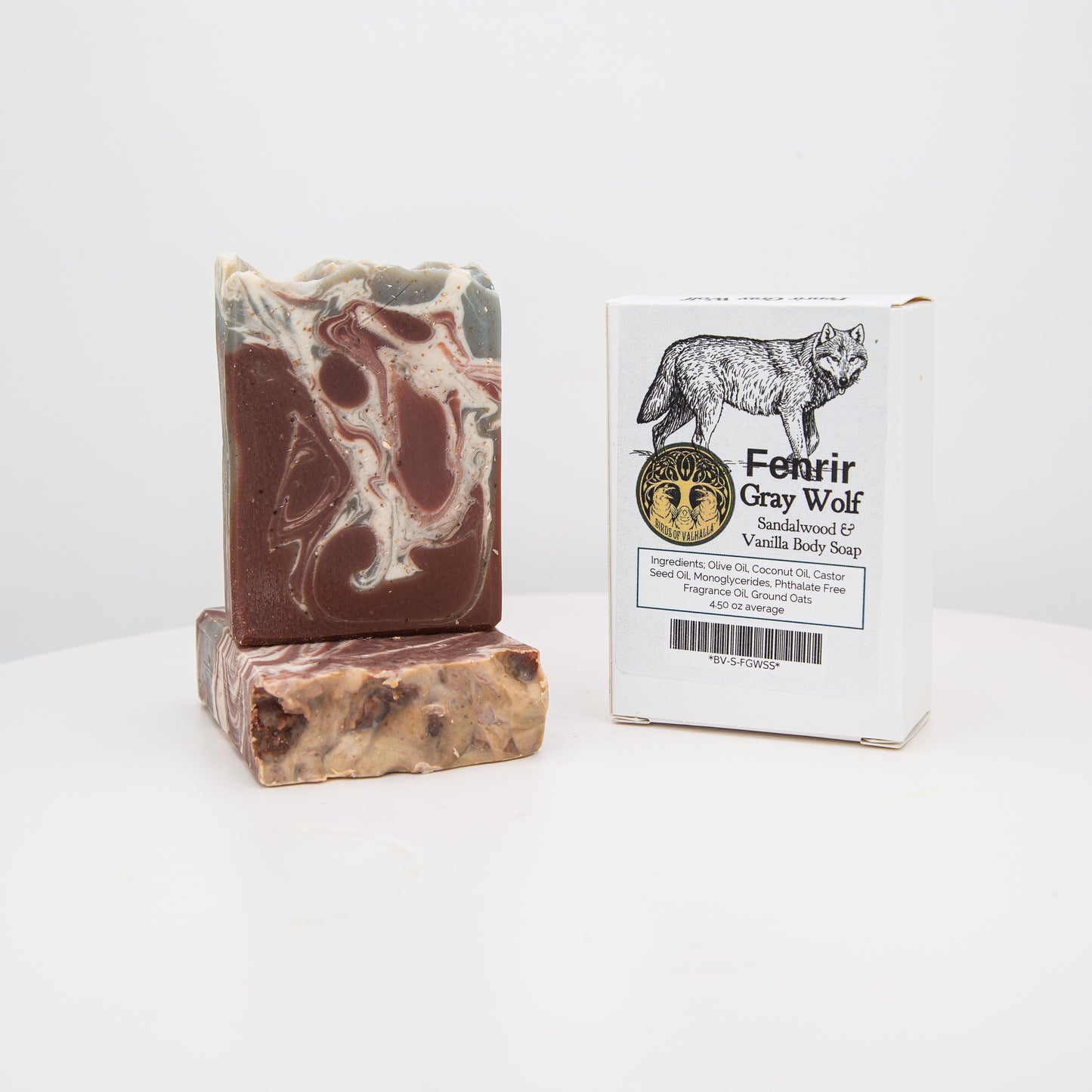 Fenrir Gray Wolf - Sandalwood and Vanilla Signature Soap, Birds of Valhalla, Signature Soap, Birds of Valhalla