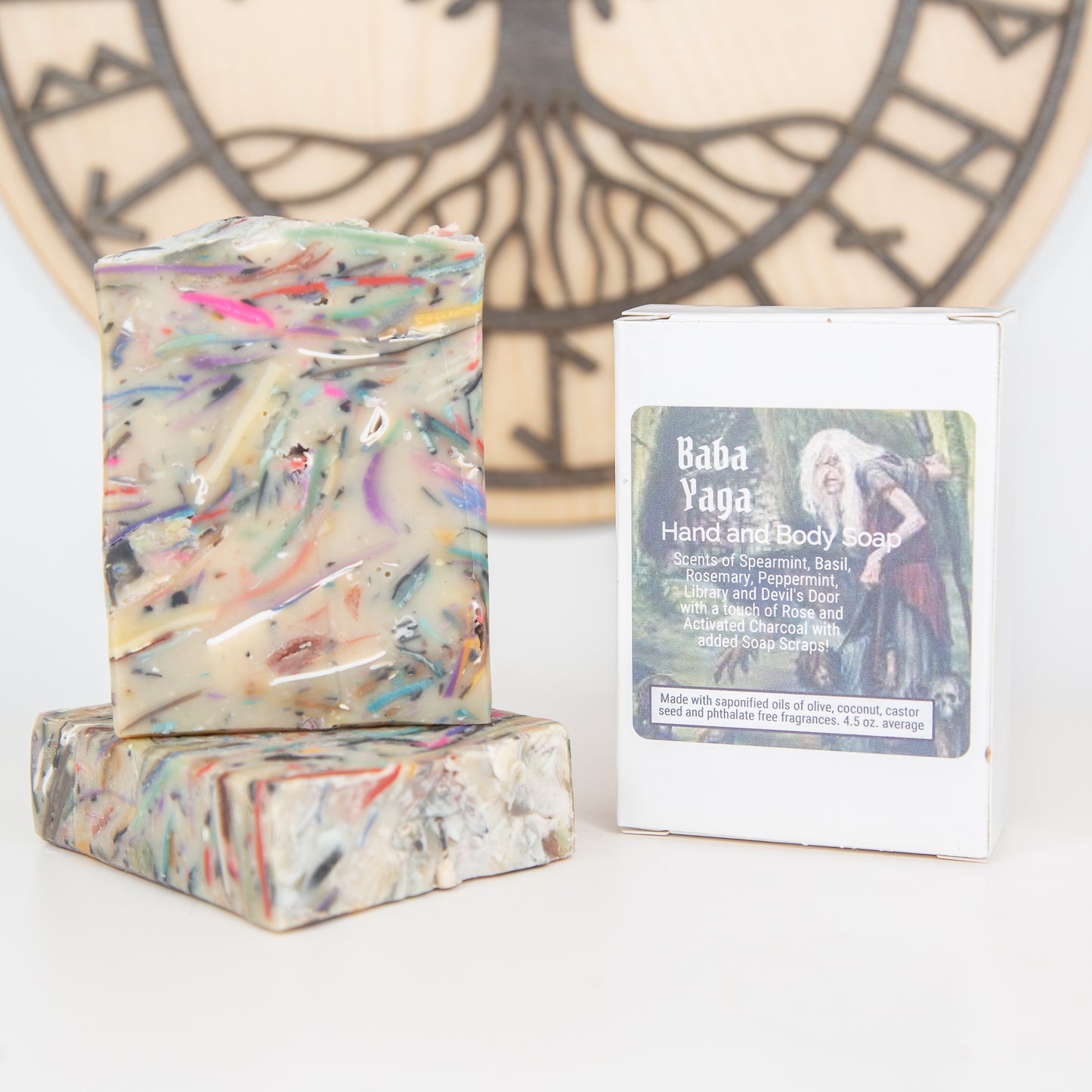 Baba Yaga - Spearmint, Basil, Rosemary, Peppermint, Old Books, Devil's Door (Patchouli, Black Pepper, and Vanilla), and Rose Soap, Birds of Valhalla, Limited, Birds of Valhalla