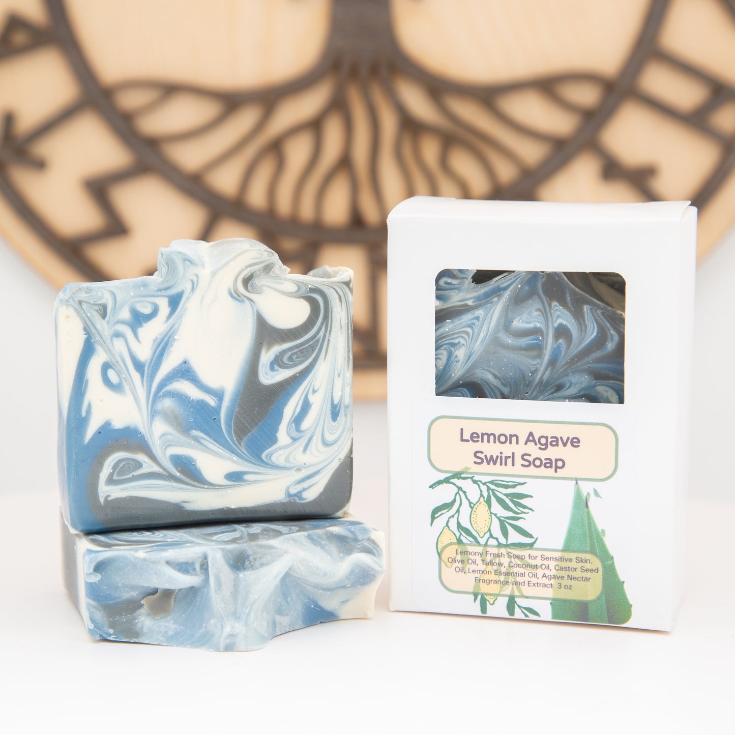 Lemon Agave Swirl Soap, Birds of Valhalla, Bar Soap, Birds of Valhalla
