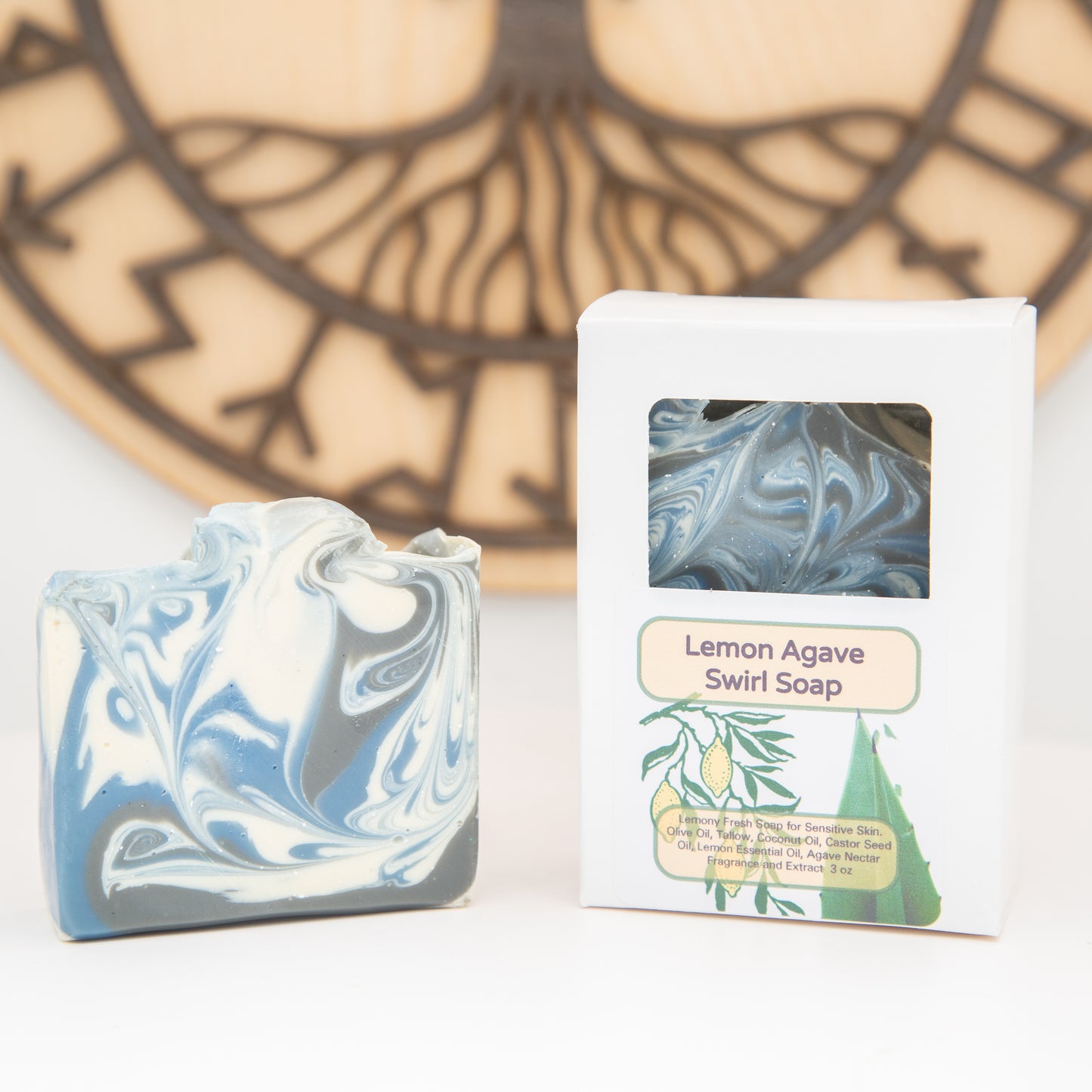 Lemon Agave Swirl Soap, Birds of Valhalla, Bar Soap, Birds of Valhalla