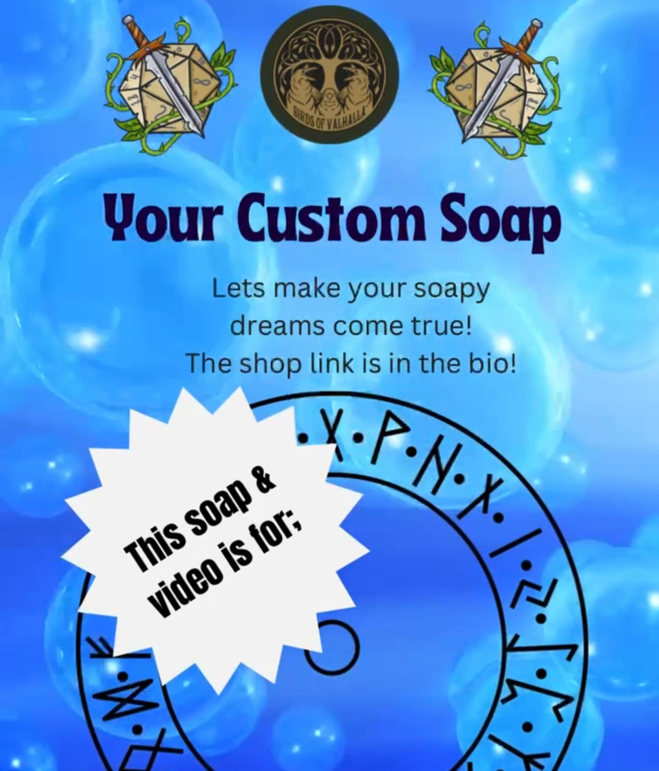 Custom Soap Loaf 1 Pound +, Birds of Valhalla, Limited, Birds of Valhalla