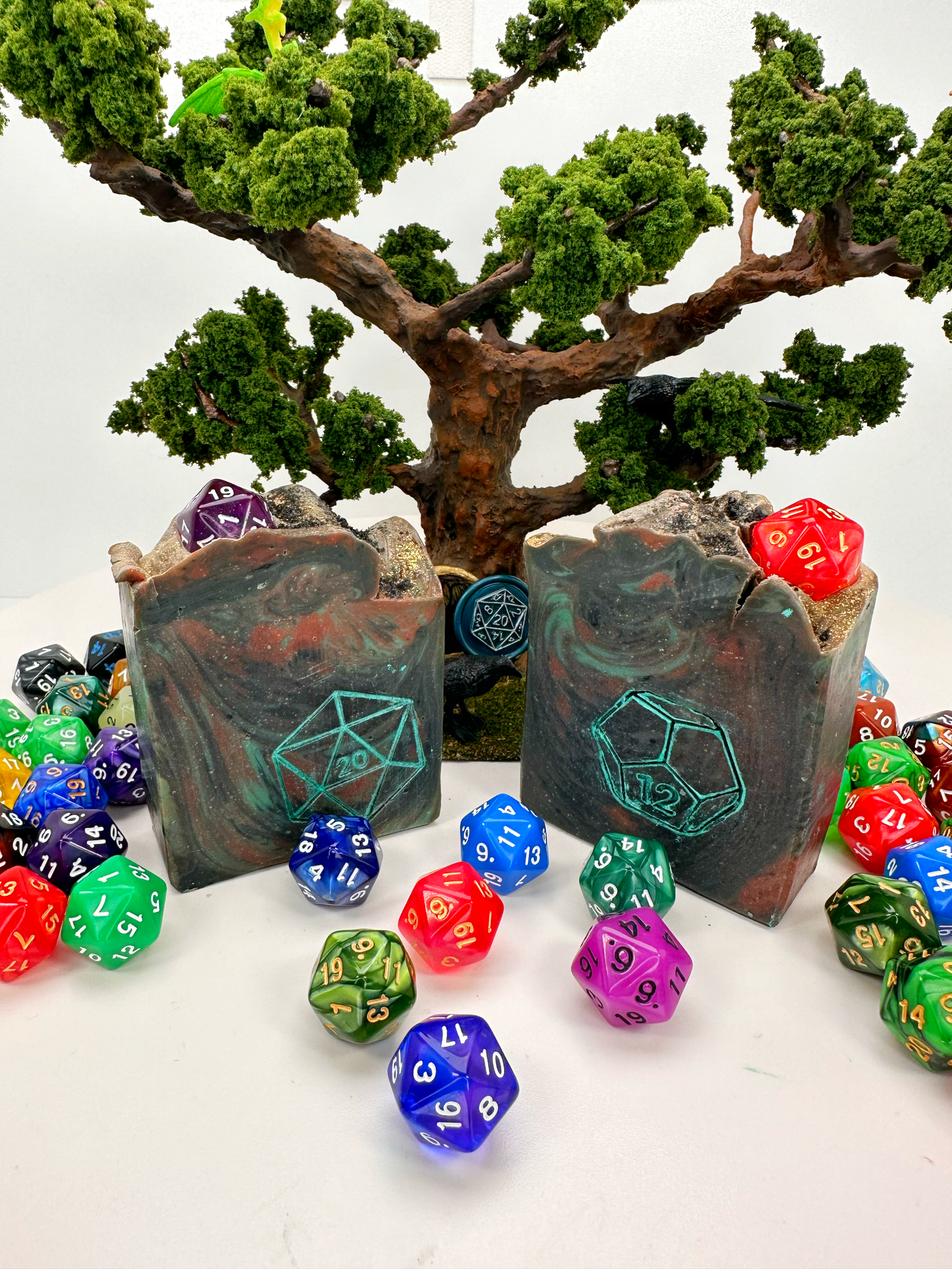 dnd soap with embedded d20