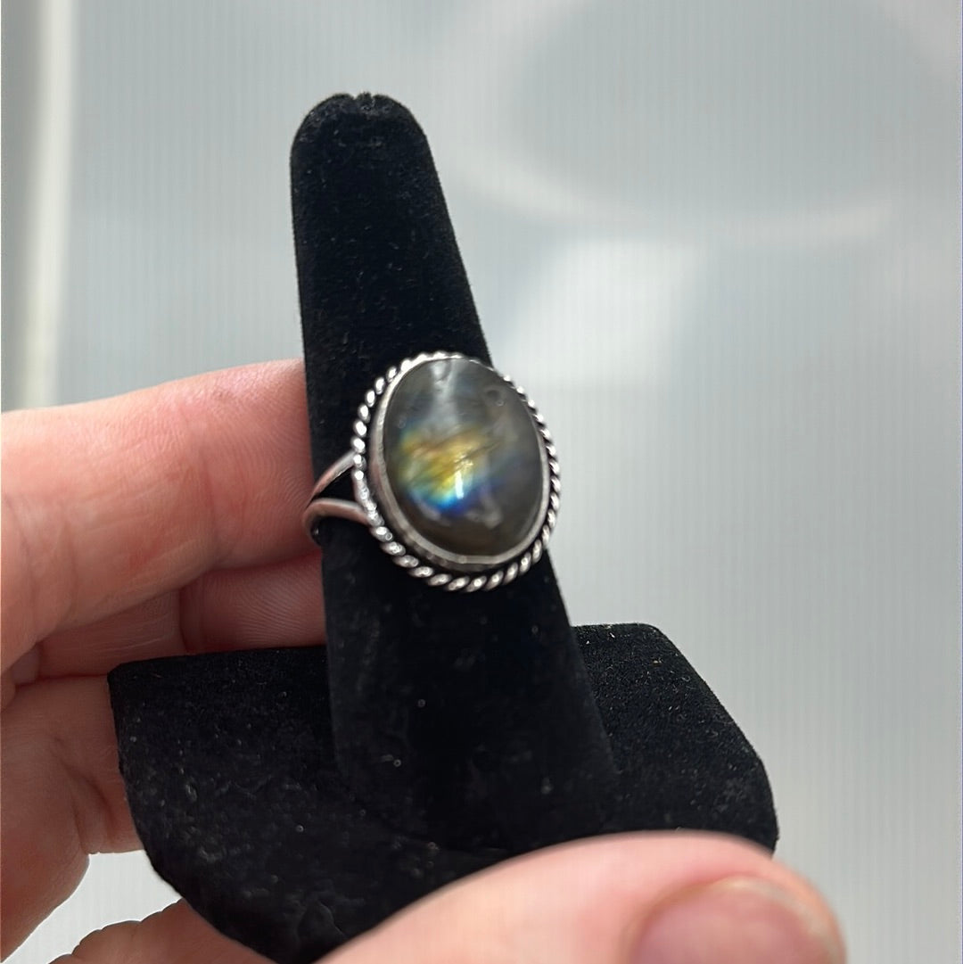 Labradorite Ring in Sterling Silver, Birds of Valhalla, , Birds of Valhalla