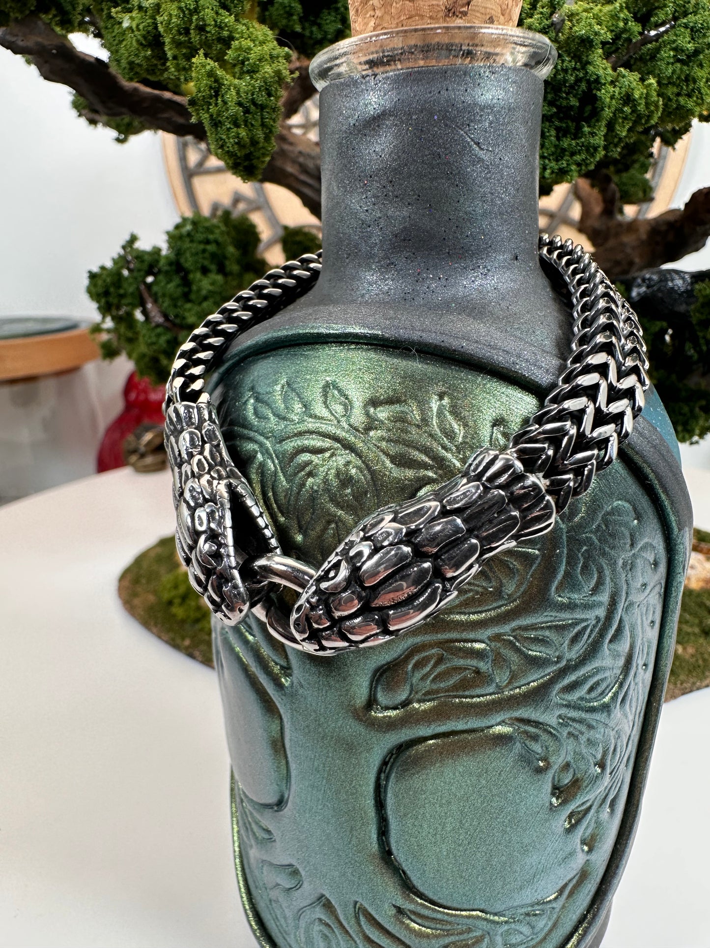 Jörmungandr Snake Stainless Bracelet, Birds of Valhalla, , Birds of Valhalla
