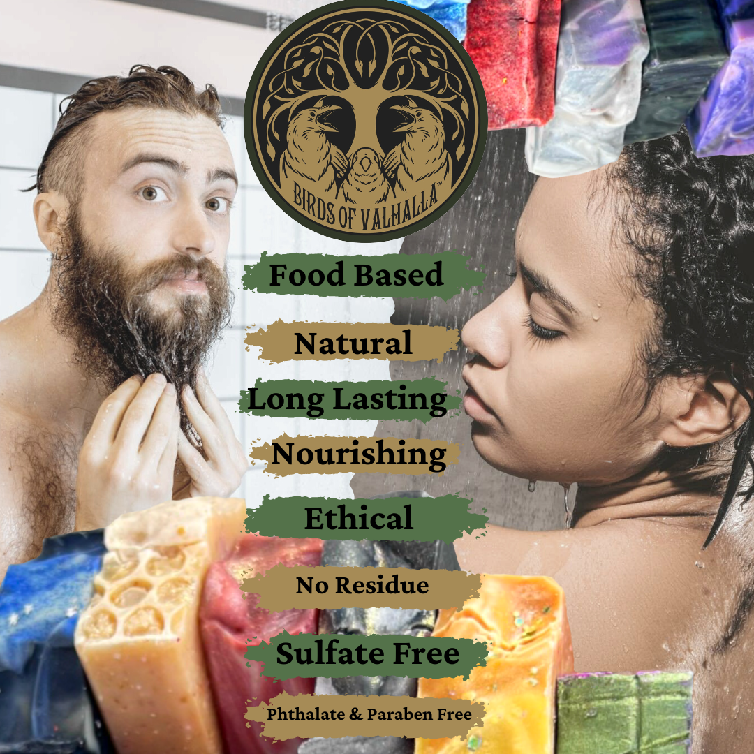 OUR BEST SELLER; The Variety Pack : 12 Samples of Soap, Lip Balm, and Solid Cologne, Birds of Valhalla, Variety Pack, Birds of Valhalla