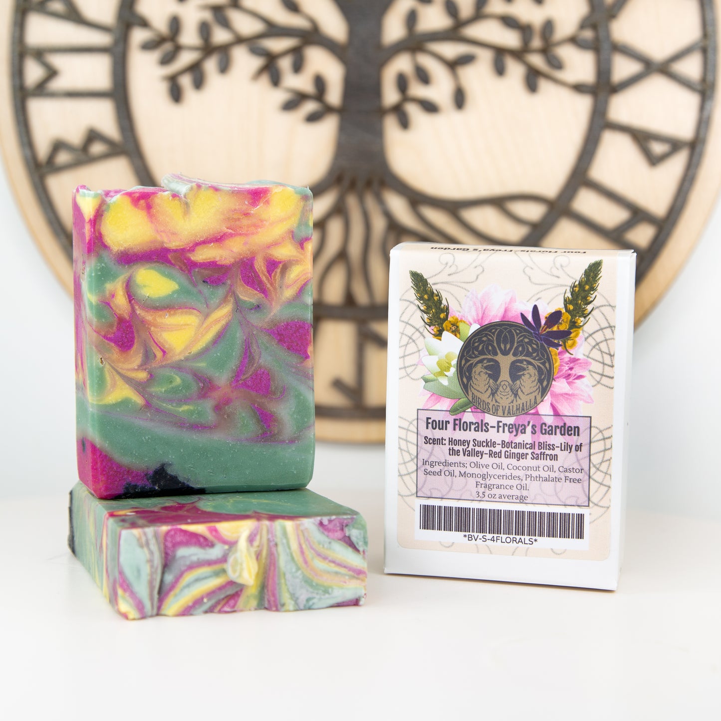 Four Florals Body Soap, Birds of Valhalla, Limited, Birds of Valhalla