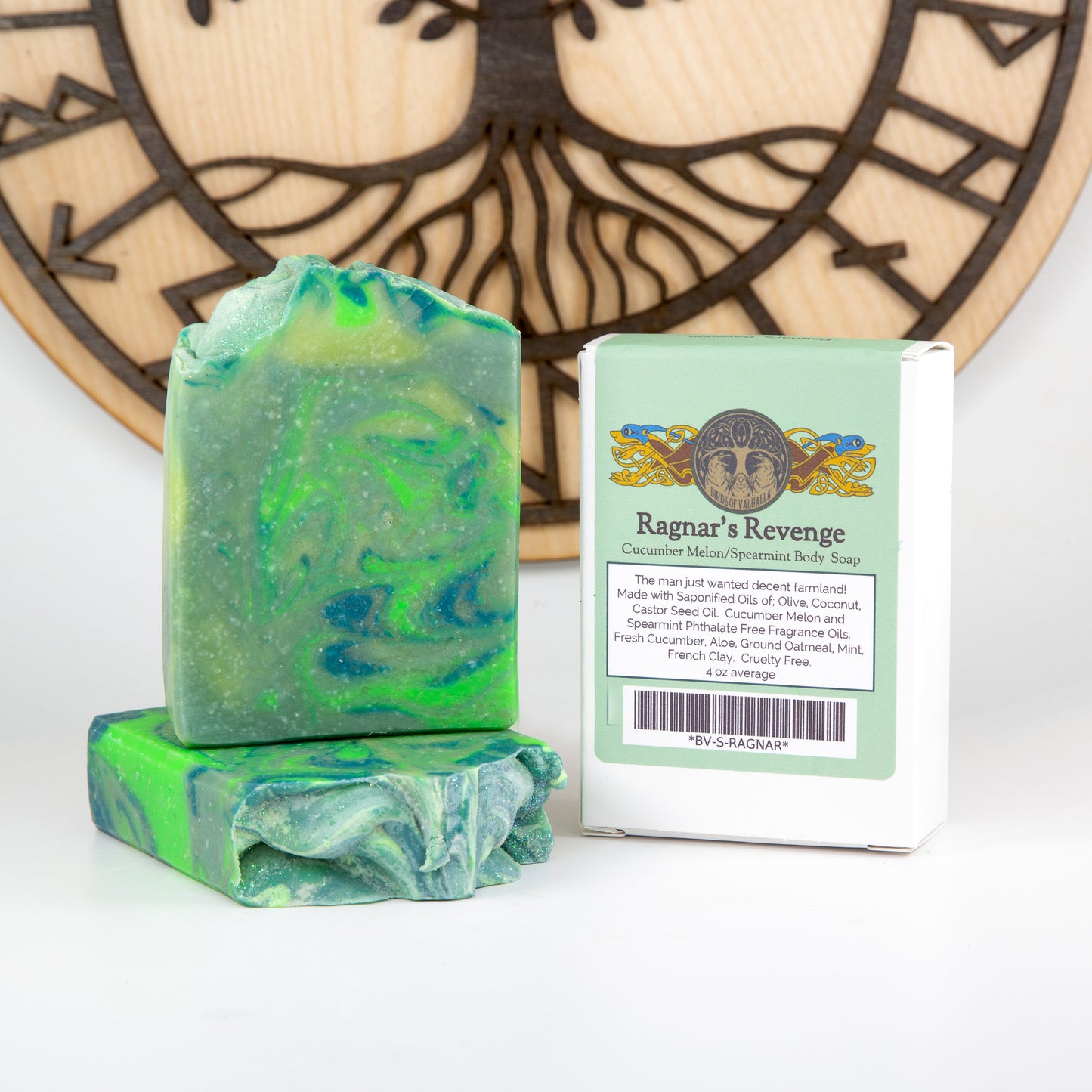 Ragnar's Revenge - Cucumber Seasonal Summer Signature Soap, Birds of Valhalla, Signature Soap, Birds of Valhalla
