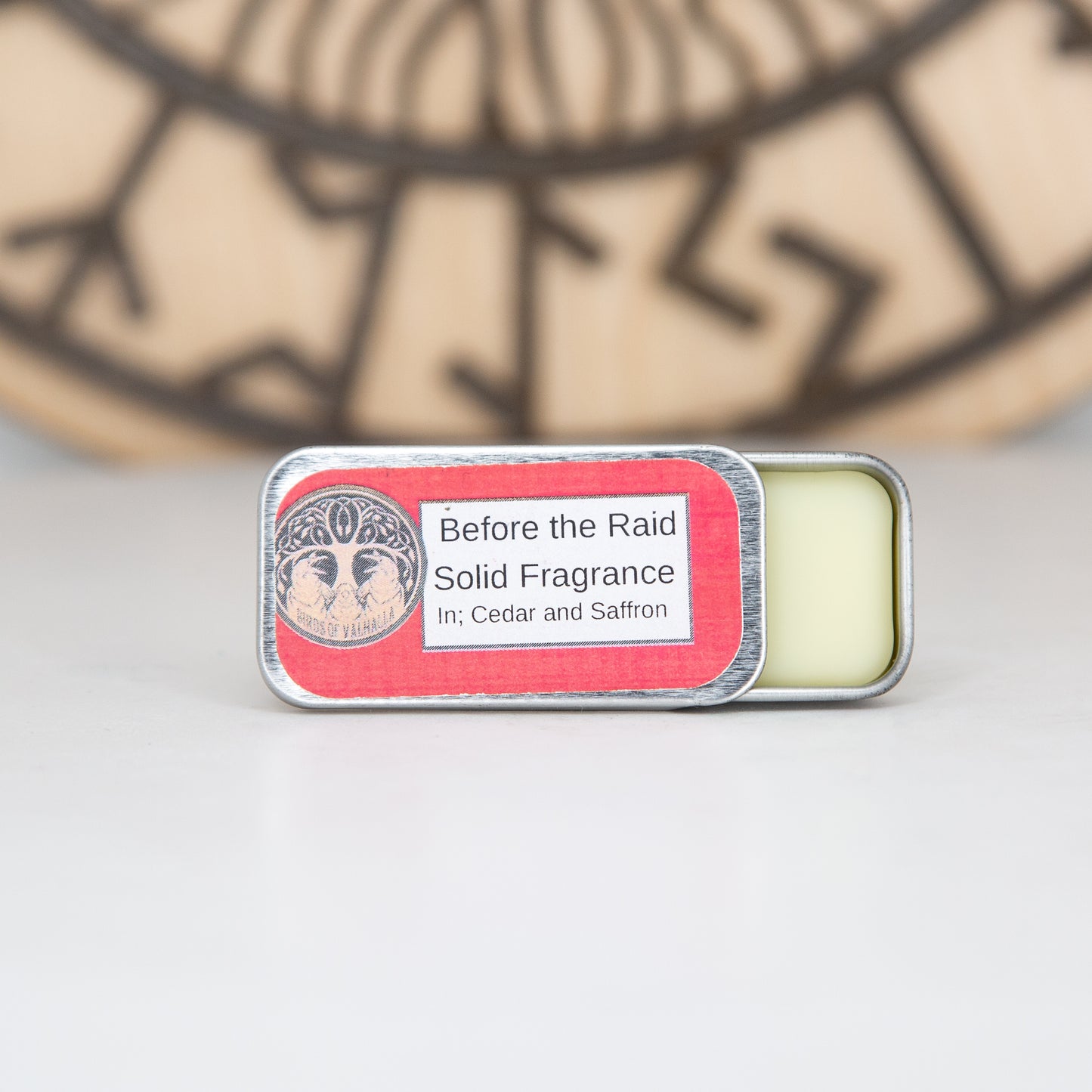 Solid Fragrance Cologne Slider Tin, Birds of Valhalla, Body Product, Birds of Valhalla