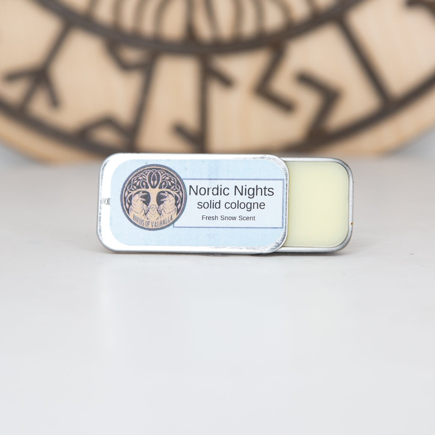 Solid Fragrance Cologne Slider Tin, Birds of Valhalla, Body Product, Birds of Valhalla