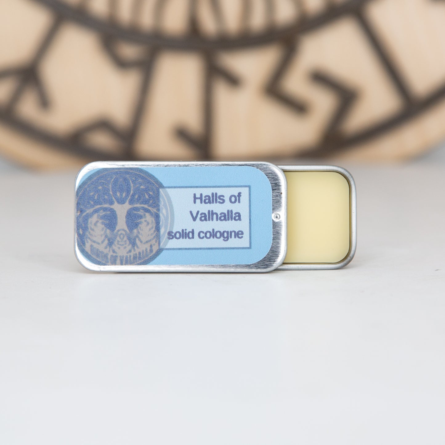Solid Fragrance Cologne Slider Tin, Birds of Valhalla, Body Product, Birds of Valhalla
