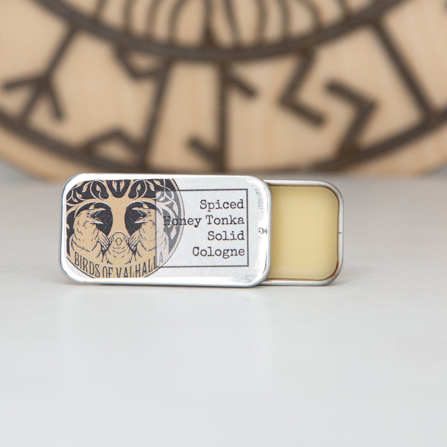 Solid Fragrance Cologne Slider Tin, Birds of Valhalla, Body Product, Birds of Valhalla