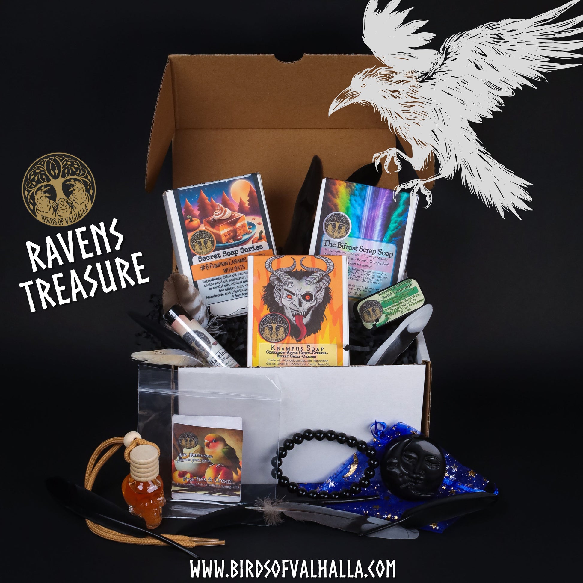 Raven's Treasures – A Curated Mystery Box of Enchantment, Birds of Valhalla, Body Product, Birds of Valhalla