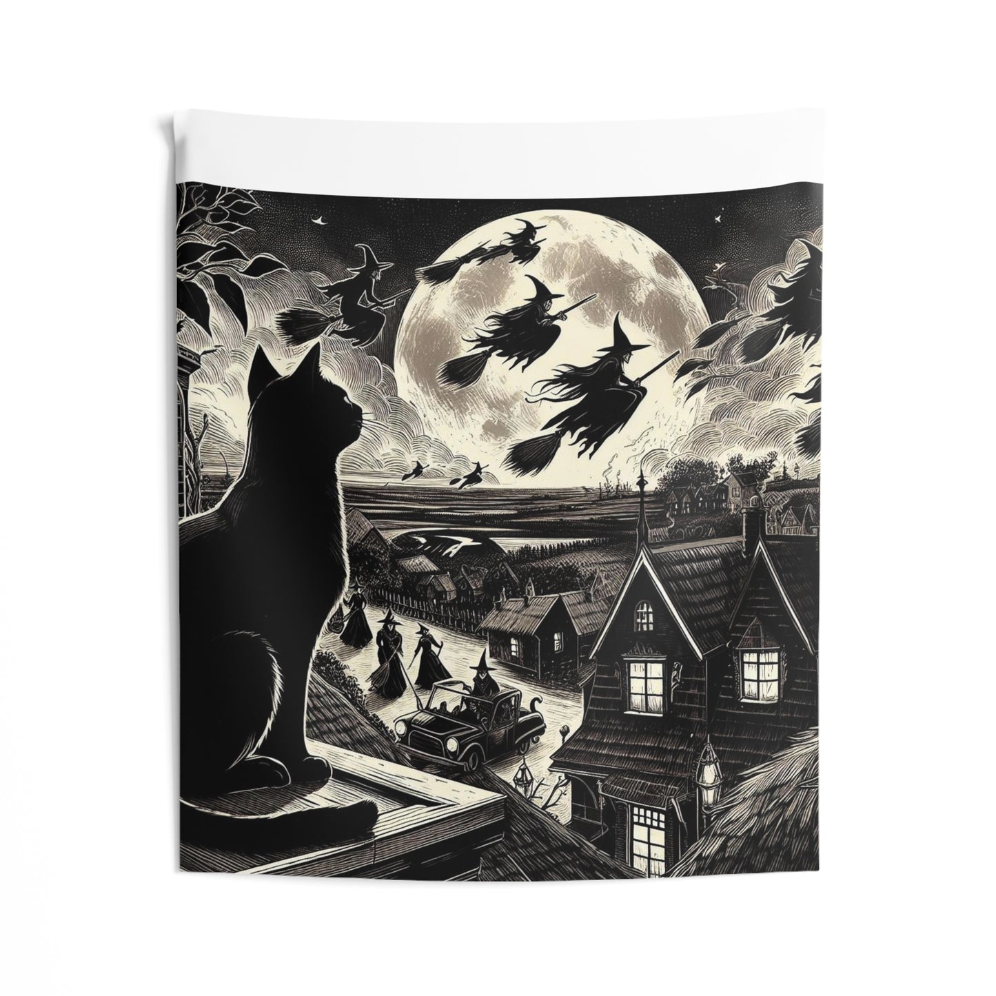 Witching Hour Indoor Wall Tapestries, Birds of Valhalla, Home Decor, Printify