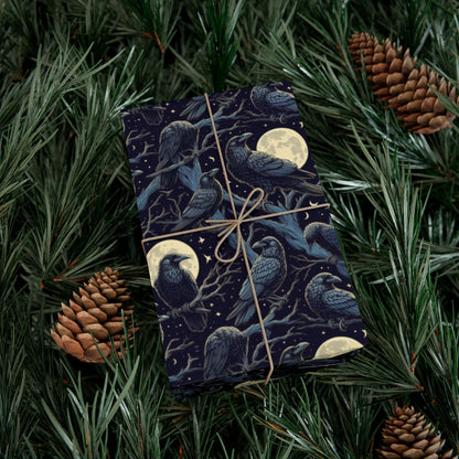 Raven Moon Gift Wrap Papers, Birds of Valhalla, Home Decor, Printify