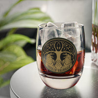 Deb's Birds of Valhalla Whiskey Glass