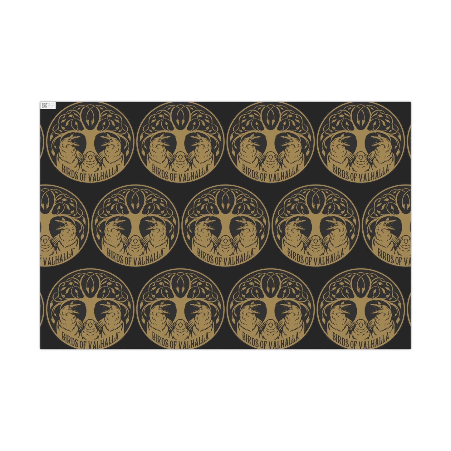 Birds of Valhalla Gift Wrapping Paper, Artist Drawn, Birds of Valhalla, Home Decor, Printify