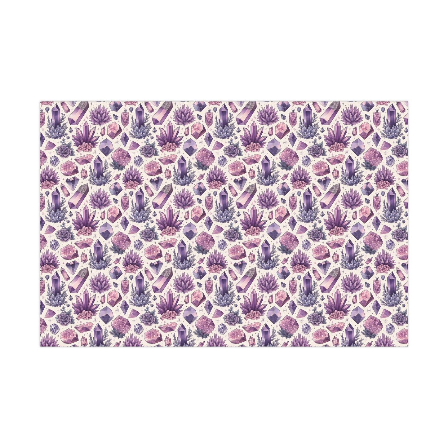 Amethyst Crystal Gift Wrap Papers, Birds of Valhalla, Home Decor, Printify