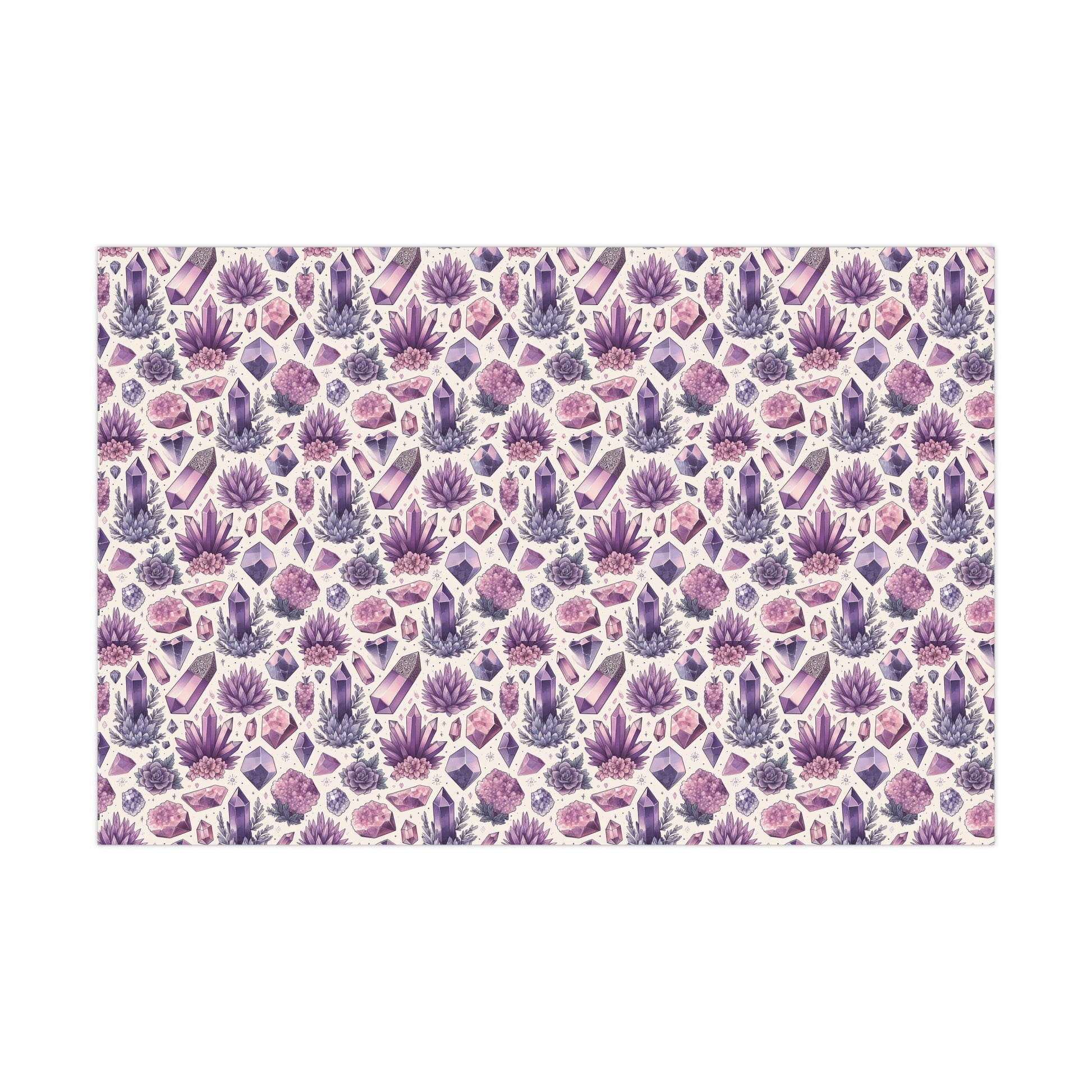 Amethyst Crystal Gift Wrap Papers, Birds of Valhalla, Home Decor, Printify
