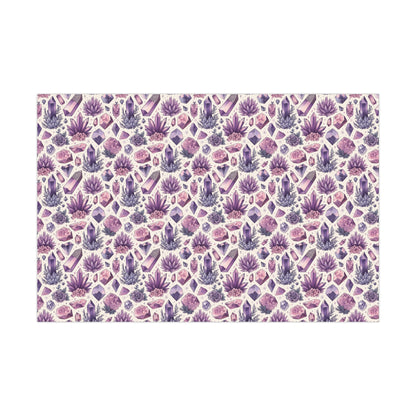 Amethyst Crystal Gift Wrap Papers, Birds of Valhalla, Home Decor, Printify