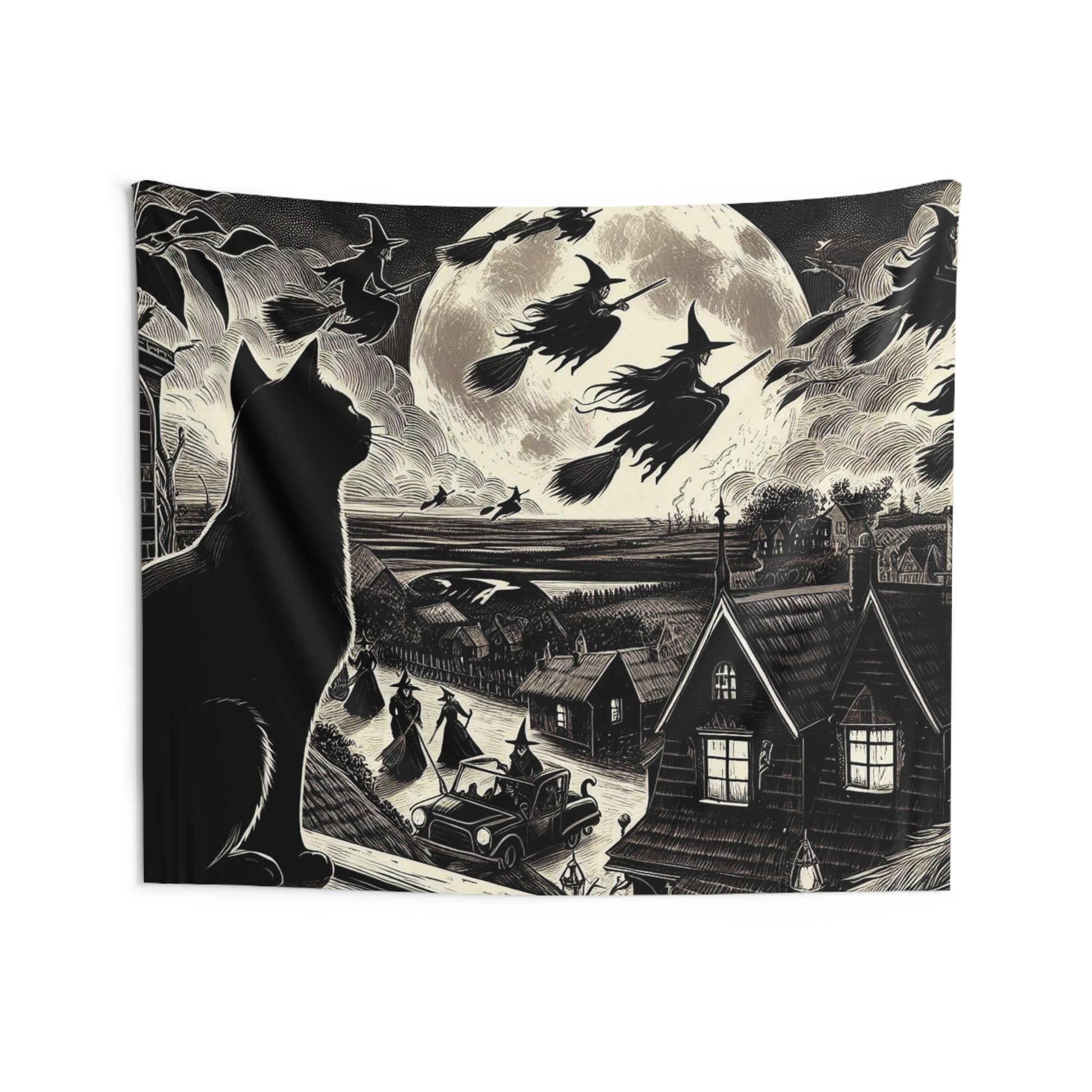 Witching Hour Indoor Wall Tapestries, Birds of Valhalla, Home Decor, Printify