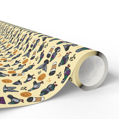 NY Pigeon Wrapping Paper, Birds of Valhalla, Home Decor, Printify