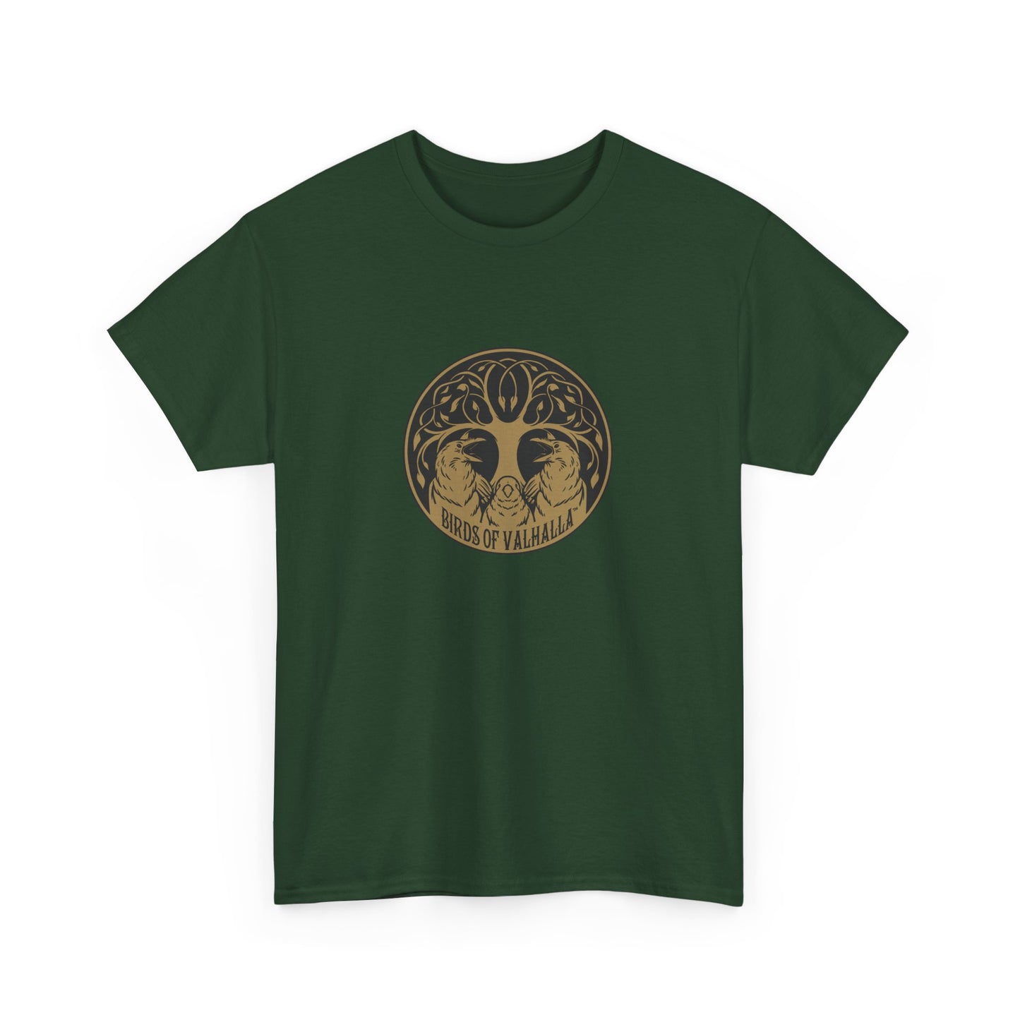 Unisex Heavy Cotton Tee, Birds of Valhalla, T-Shirt, Printify