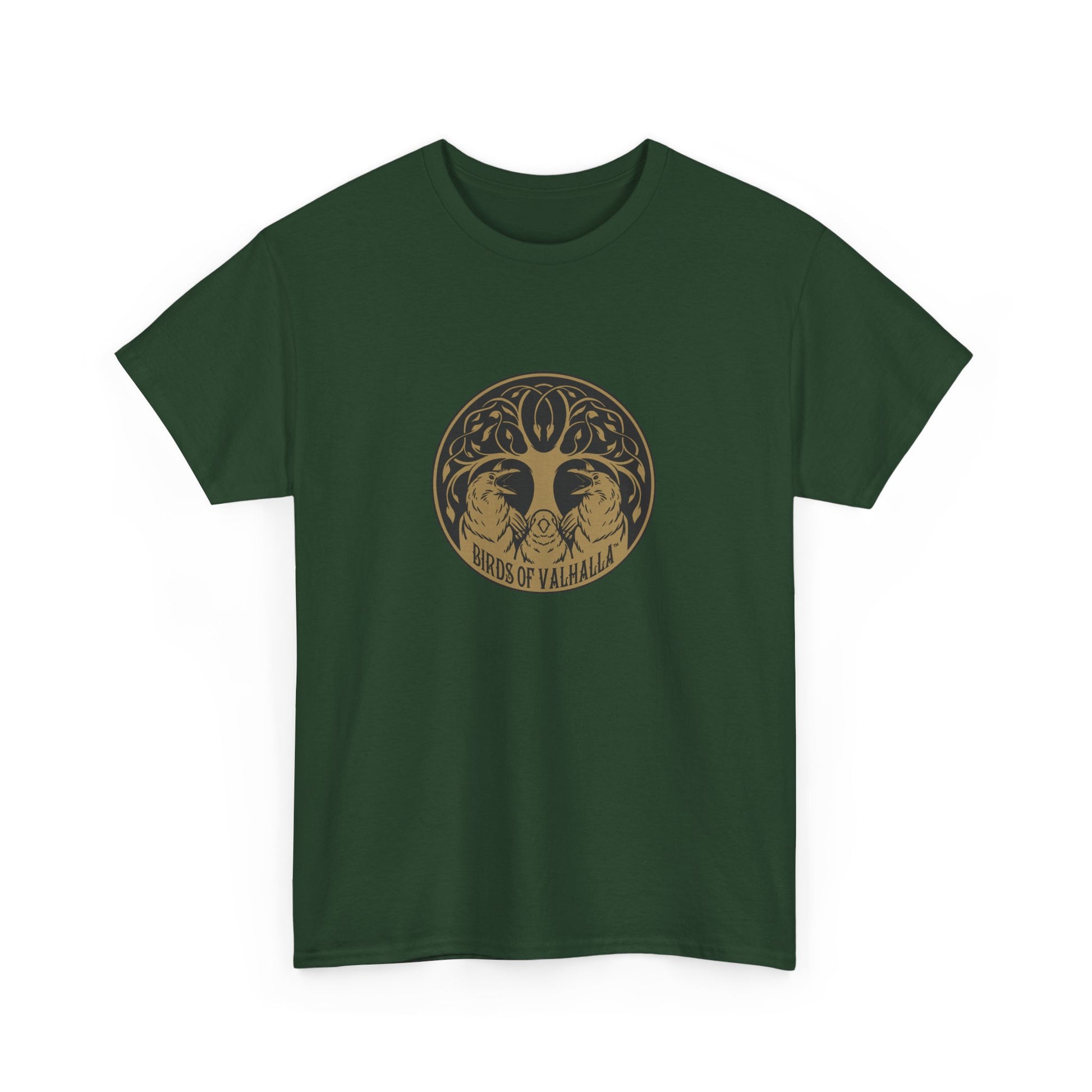 Unisex Heavy Cotton Tee, Birds of Valhalla, T-Shirt, Printify