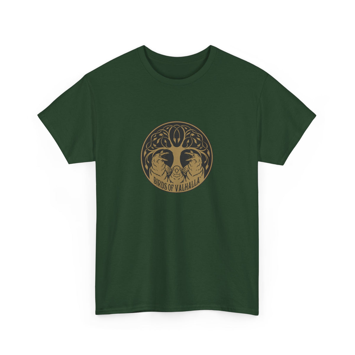 Unisex Heavy Cotton Tee, Birds of Valhalla, T-Shirt, Printify