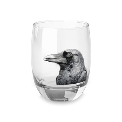 The Raven Whiskey Glass, Birds of Valhalla, Mug, Printify