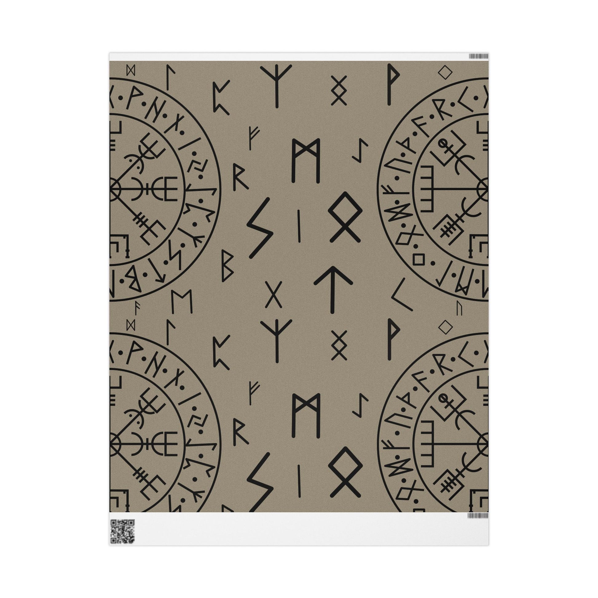 Norse Rune Wrapping Papers, Artist Drawn, Birds of Valhalla, Home Decor, Printify