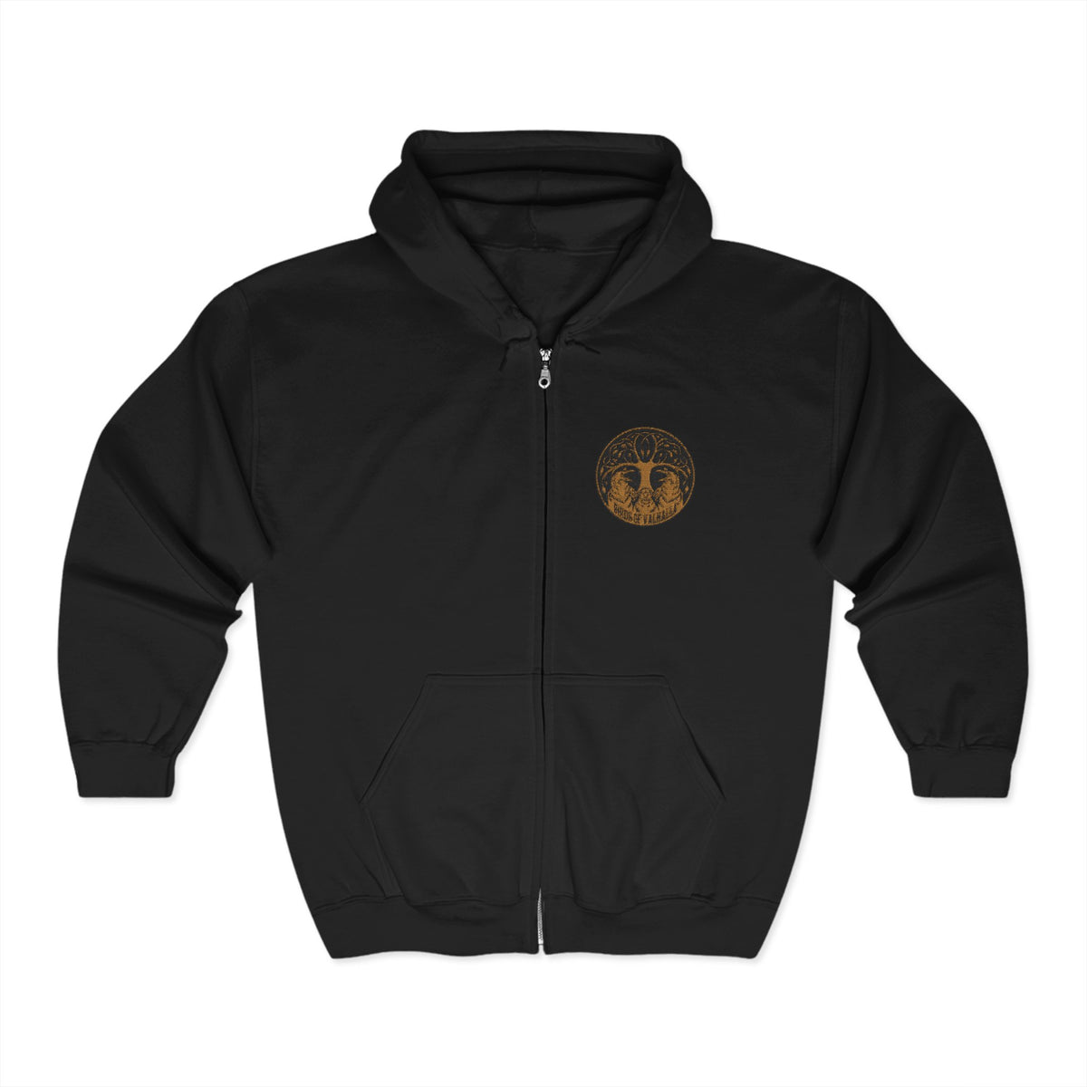 Unisex Heavy Blend™ Full Zip Hooded Sweatshirt, Birds of Valhalla, Hoodie, Printify