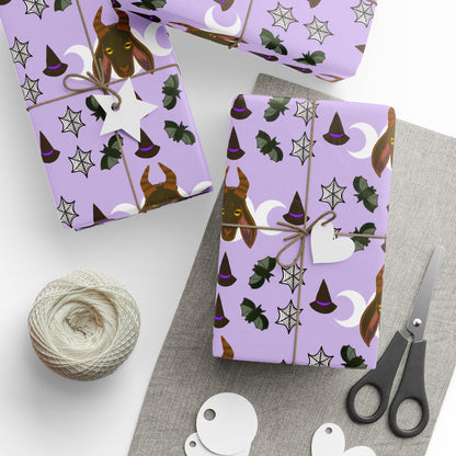 Yule Goat Witchy Alternative Wrapping Paper, Birds of Valhalla, Home Decor, Printify