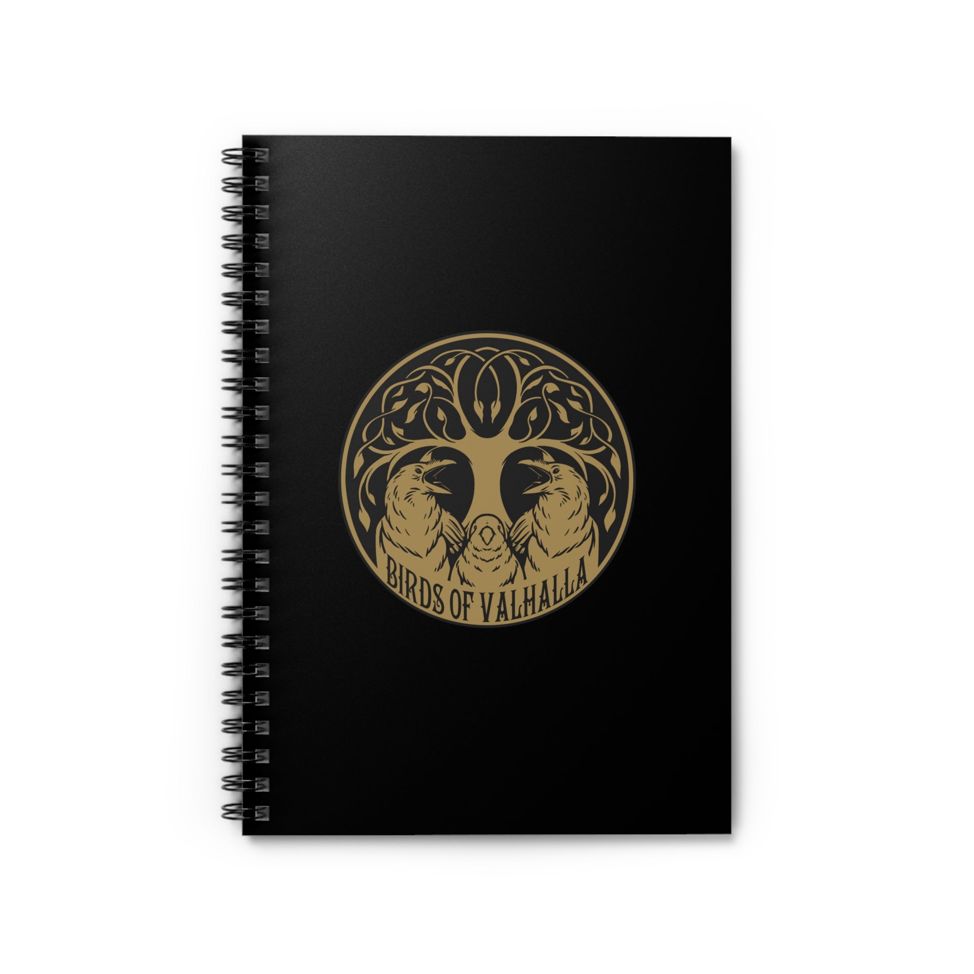 Spiral Notebook - Ruled Line, Birds of Valhalla, Paper products, Printify