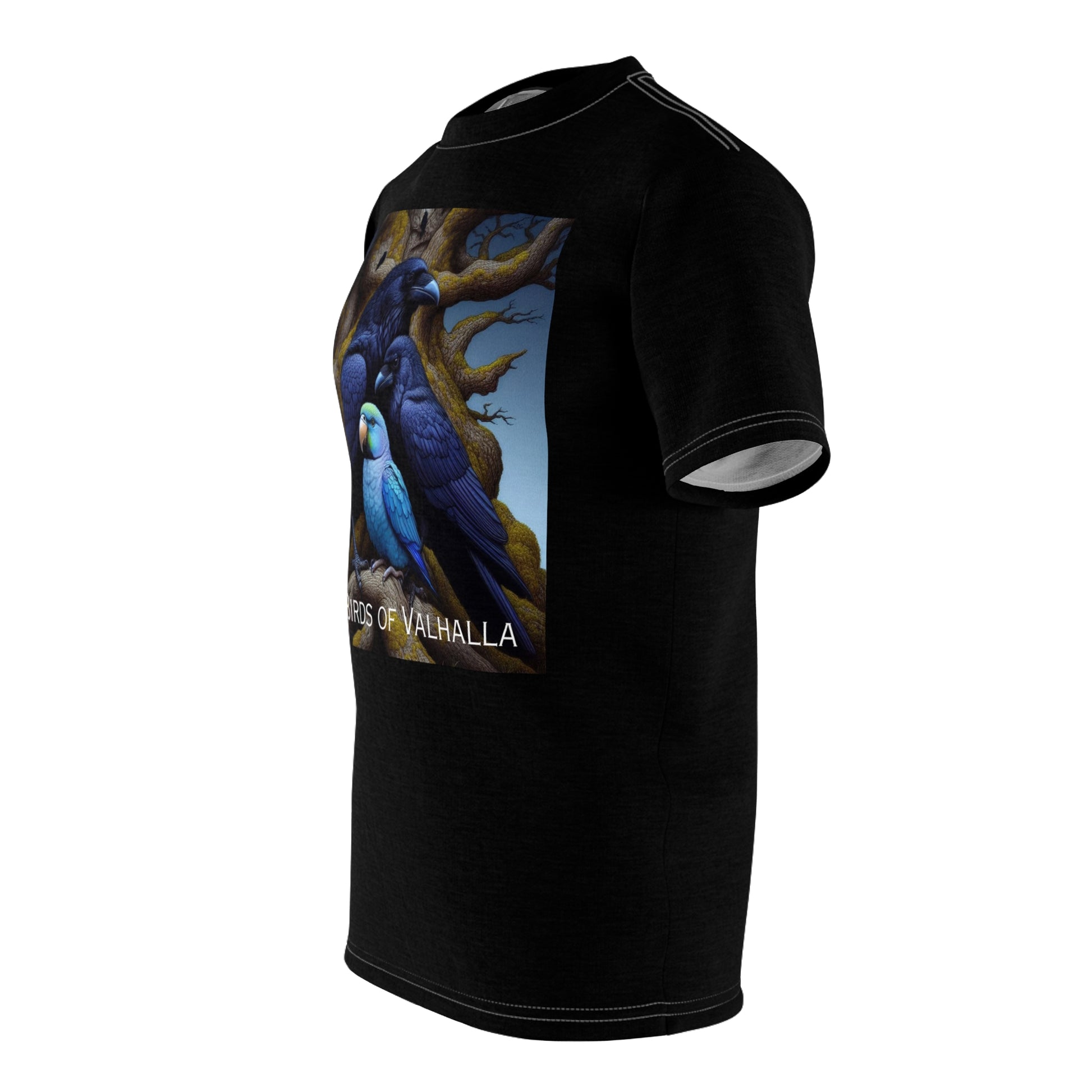 The Birds of Valhalla Unisex Cut & Sew Tee (AOP), Birds of Valhalla, All Over Prints, Printify