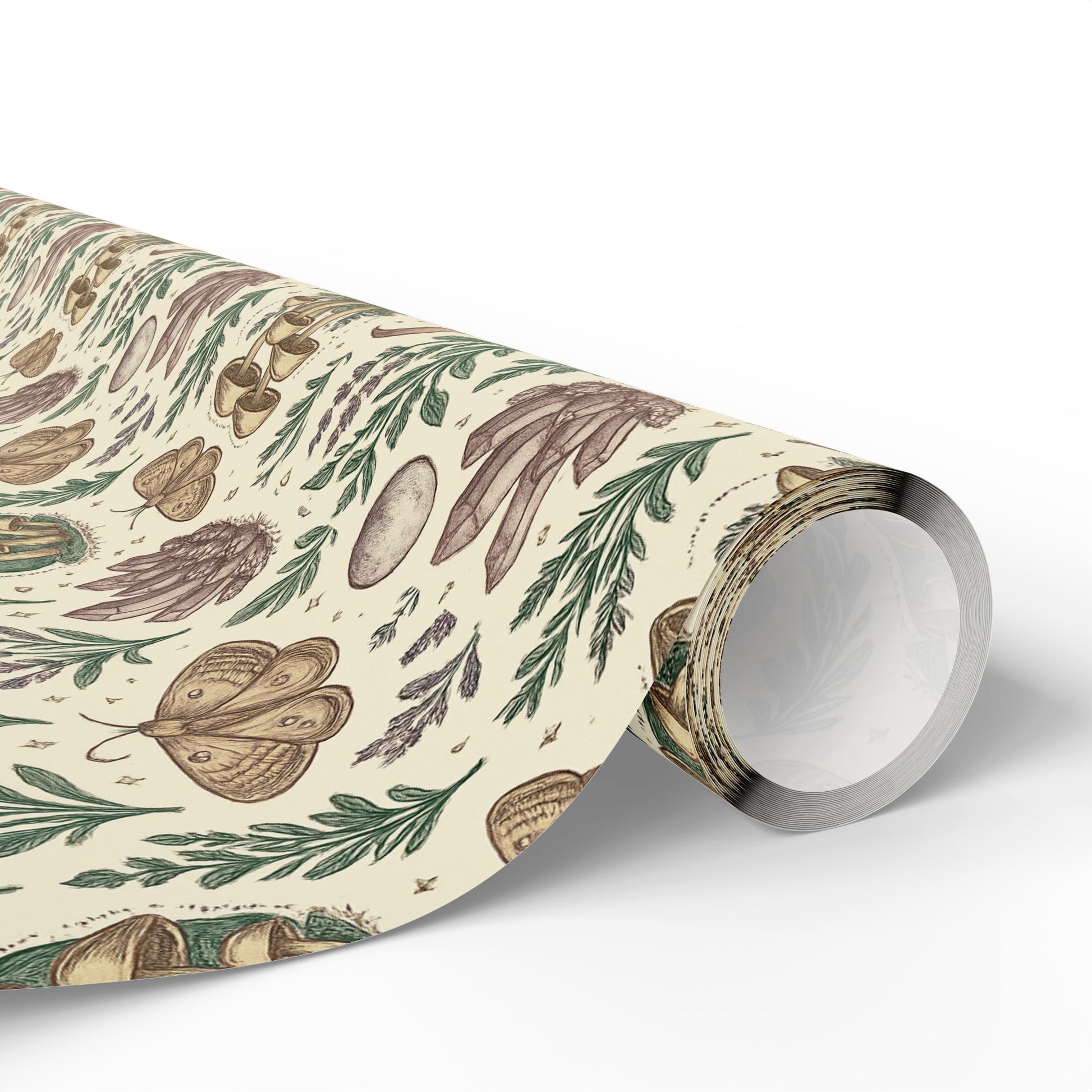 Wrapping Papers - Magical Forest Alternative Wrapping Paper, Birds of Valhalla, Home Decor, Printify