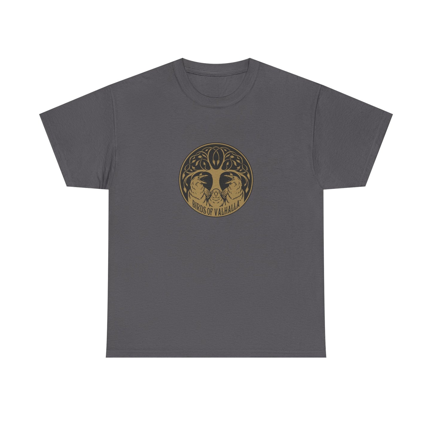 Unisex Heavy Cotton Tee, Birds of Valhalla, T-Shirt, Printify