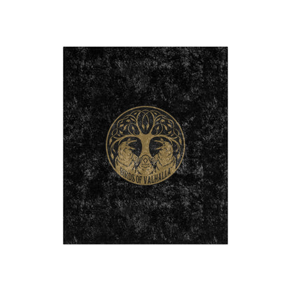 Birds of Valhalla Premium Super Soft Crushed Velvet Blanket, Birds of Valhalla, Home Decor, Printify