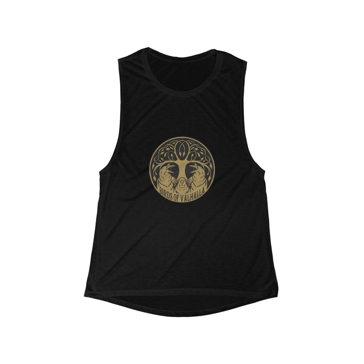 Women's Flowy Scoop Muscle Tank, Birds of Valhalla, Tank Top, Printify