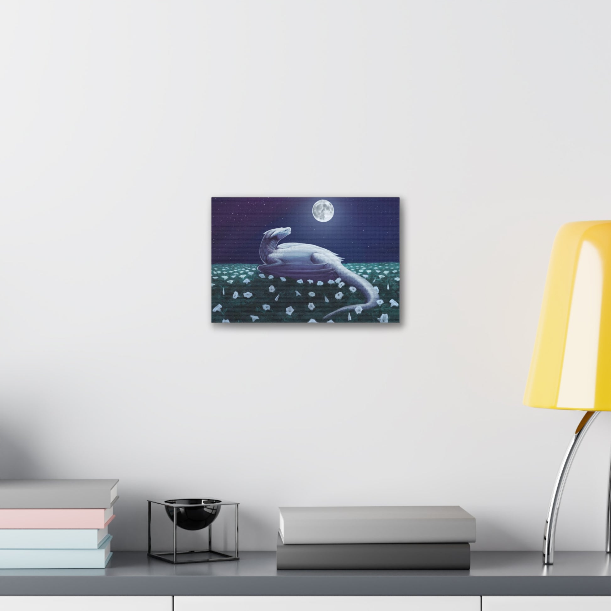 Dragons Blood Moonflower Nectar Canvas Stretched, 1.5'', Birds of Valhalla, Canvas, Printify