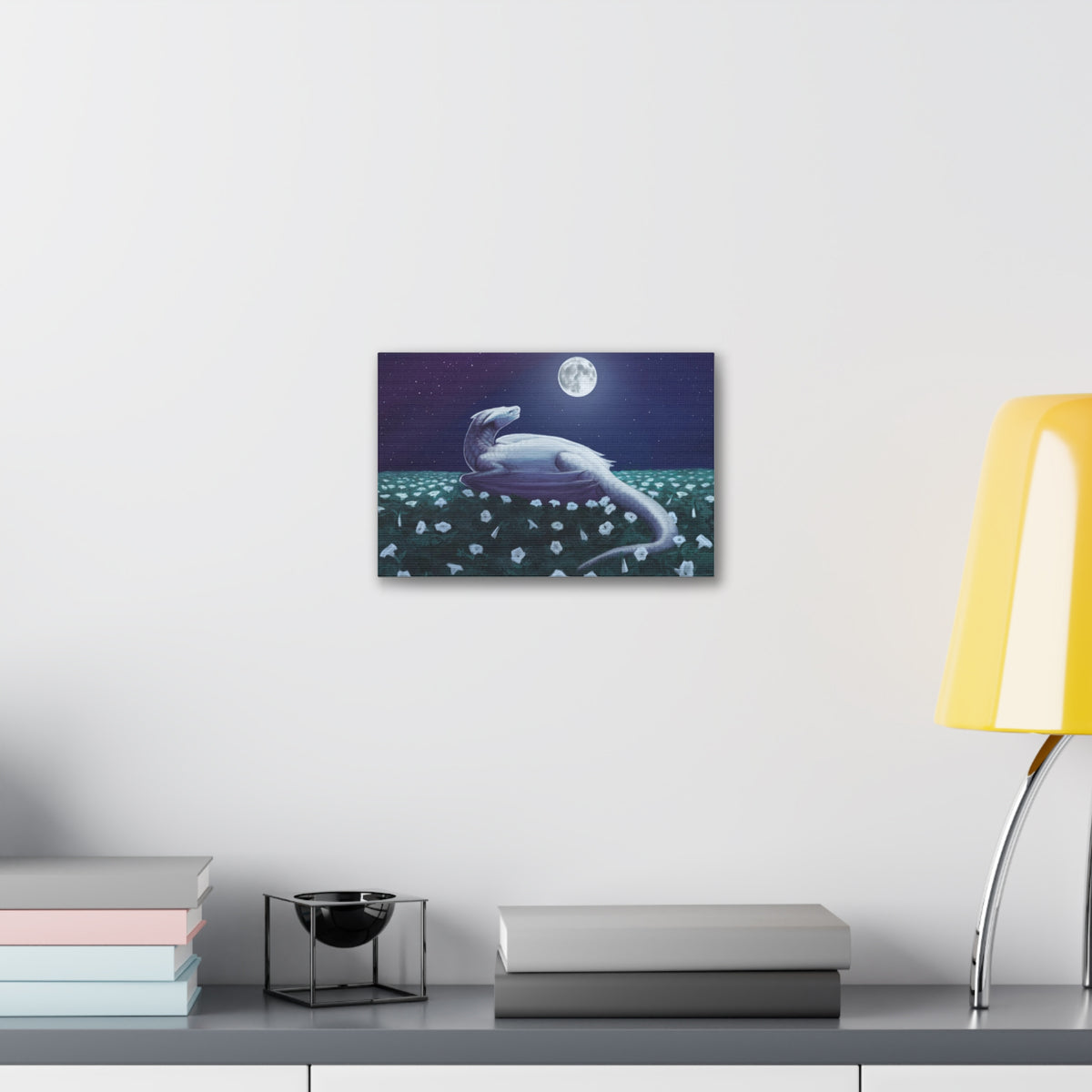 Dragons Blood Moonflower Nectar Canvas Stretched, 1.5'', Birds of Valhalla, Canvas, Printify